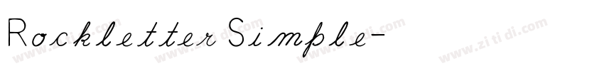 Rockletter Simple字体转换